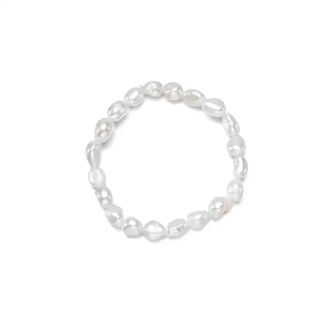 Helmirannekoru 10 mm barokkihelmillä - 19 cm - helmirannekoru