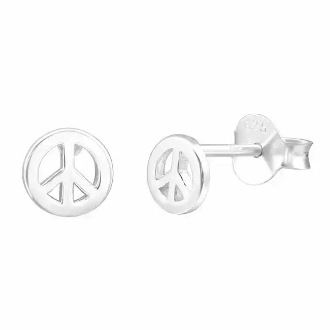 Hopeakorvakorut peace-symboli - hopeakorvakorut