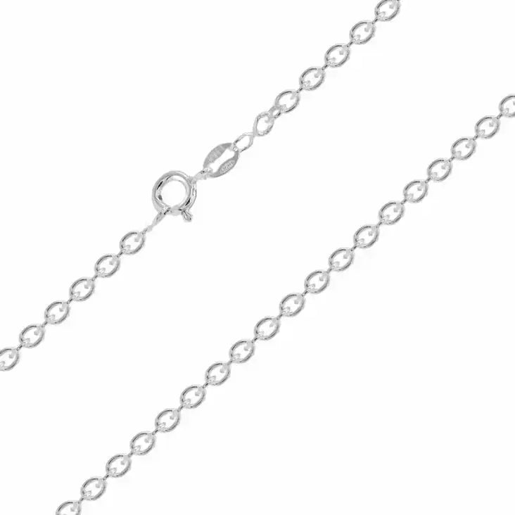 Hopeinen ankkuriketju 2,7 mm
