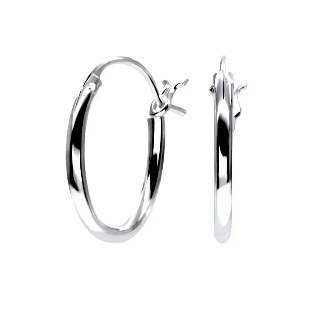 Hopeiset korvarenkaat 14 mm - hopeakorvakorut