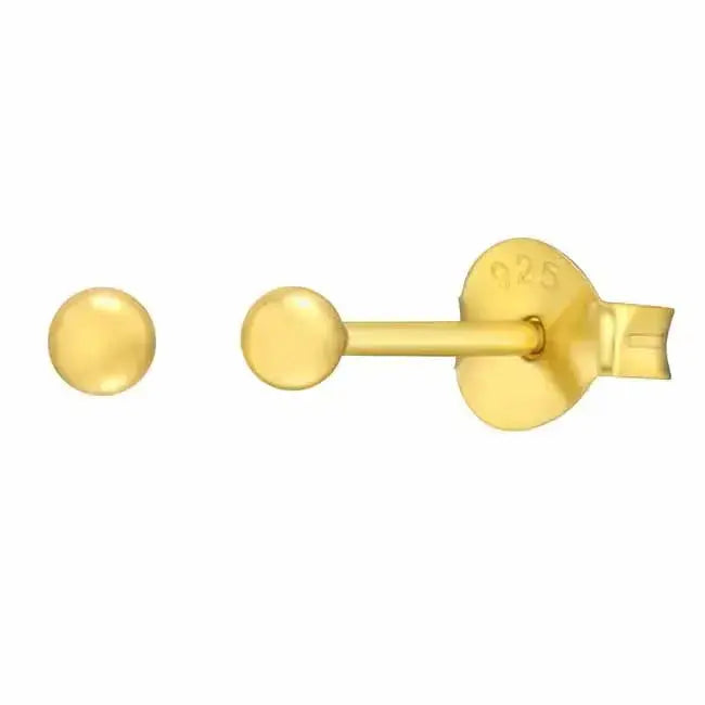Hopeiset pallokorvakorut 2,5 mm kultadublee - hopeakorvakorut