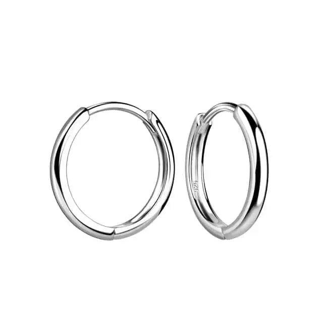 Hopeiset rengaskorvakorut 2 x 15 mm - hopeakorvakorut