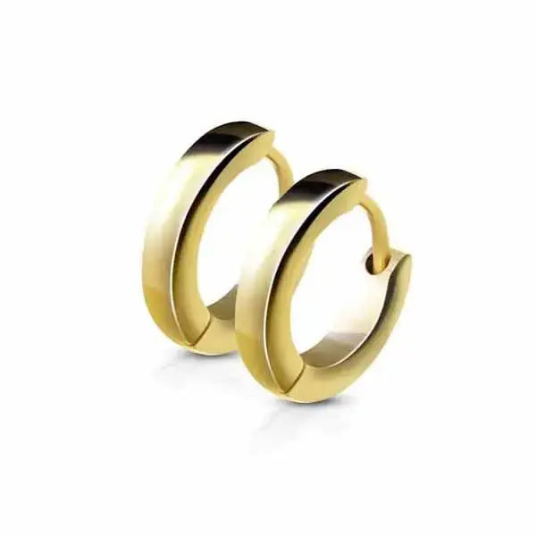 Kullatut korvarenkaat teräs 2,5 x 13 mm - teräskorvakorut