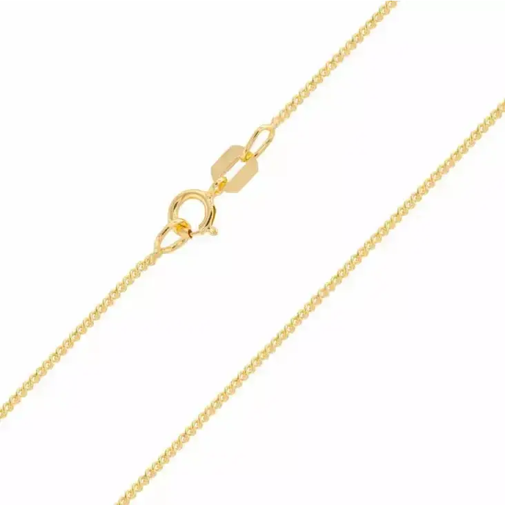 Kultainen panssariketju 1,0 mm 14k keltakulta