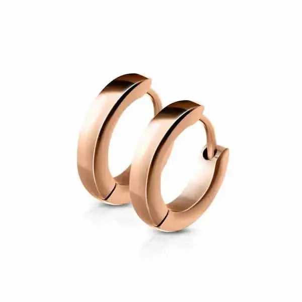 Ruusukultaiset korvarenkaat teräs 2,5 x 13 mm - teräskorvakorut
