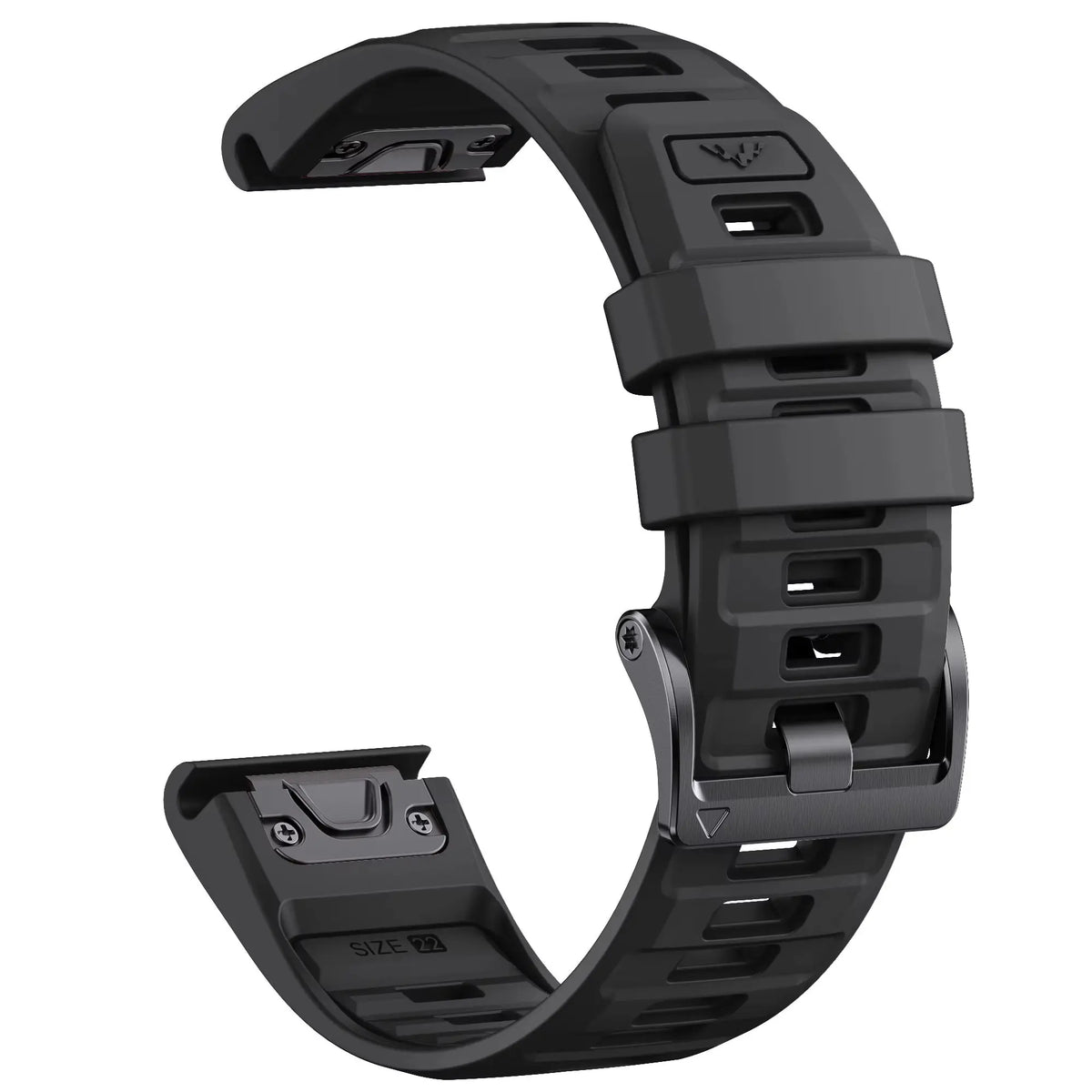 Sisu Fortis Garmin Fenix silikoniranneke pikakiinnityksellä, musta, 26 mm HM Koru