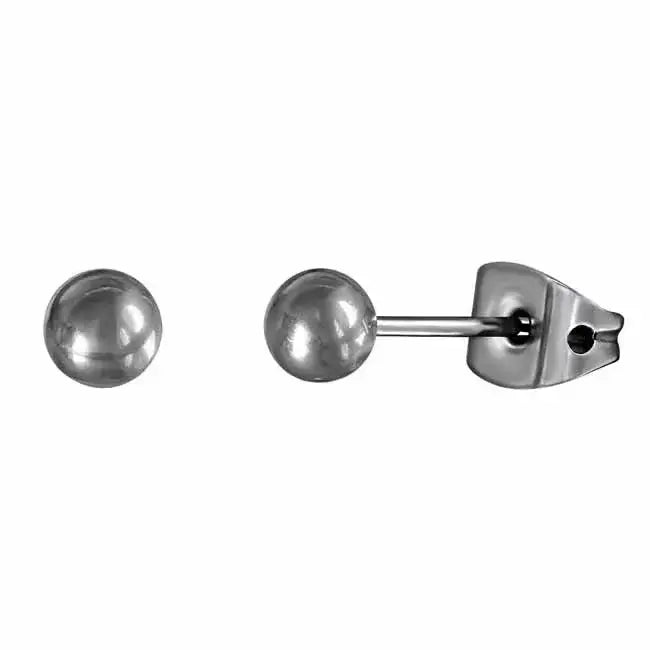 Titaaniset pallokorvakorut 4 mm - titaanikorvakorut