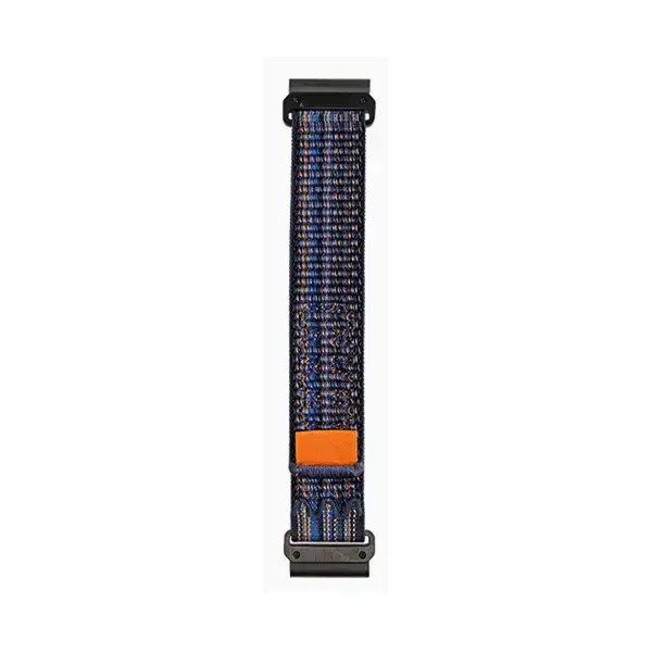 Sisu Knit Garmin Fenix joustava kangasranneke pikakiinnityksellä, sini-oranssi, 22 mm HM Koru