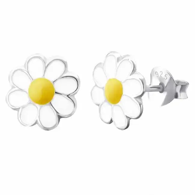 Hopeakorvakorut päivänkakkara daisy - hopeakorvakorut