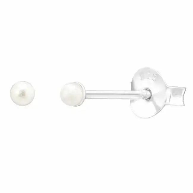 Hopeiset helmikorvakorut 2 mm - hopeakorvakorut