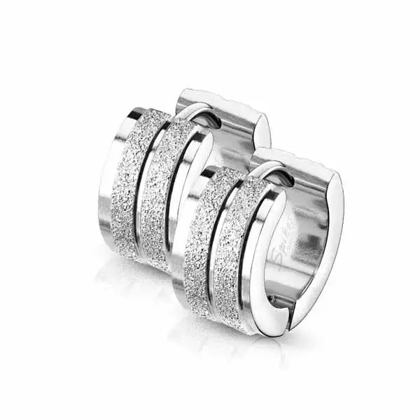 Korvarenkaat teräs matta 7 x 13 mm - teräskorvakorut