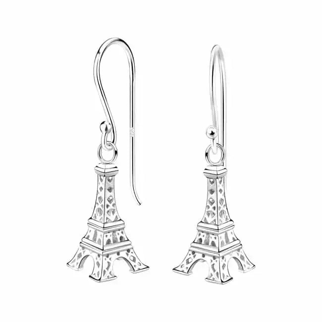 Roikkuvat hopeakorvakorut eiffel torni - hopeakorvakorut