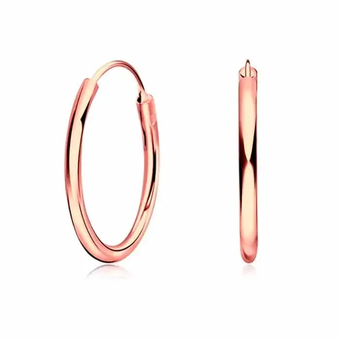 Ruusukullatut korvarenkaat 1,6 mm - hopeakorvakorut
