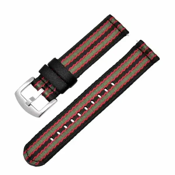 Sisu comfort kangasranneke musta-puna-vihreä