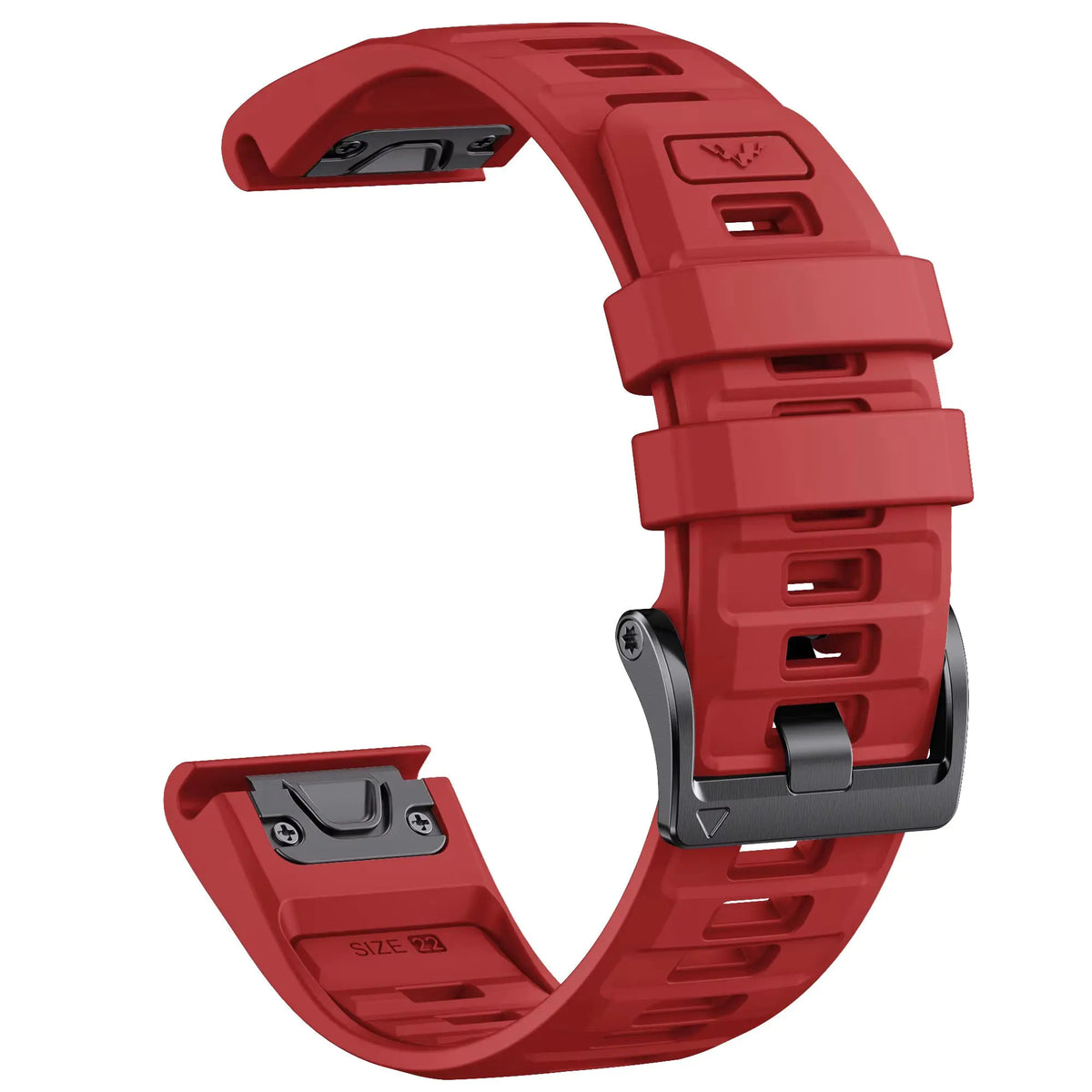 Sisu Fortis Garmin Fenix silikoniranneke pikakiinnityksellä, punainen, 22 mm HM Koru