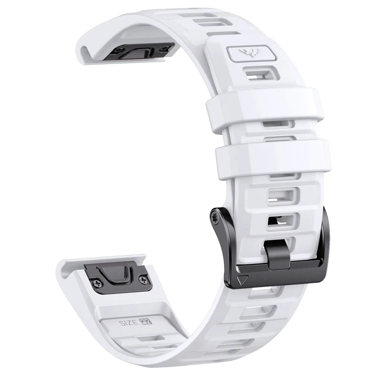 Sisu Fortis Garmin Fenix silikoniranneke pikakiinnityksellä, valkoinen, 26 mm HM Koru