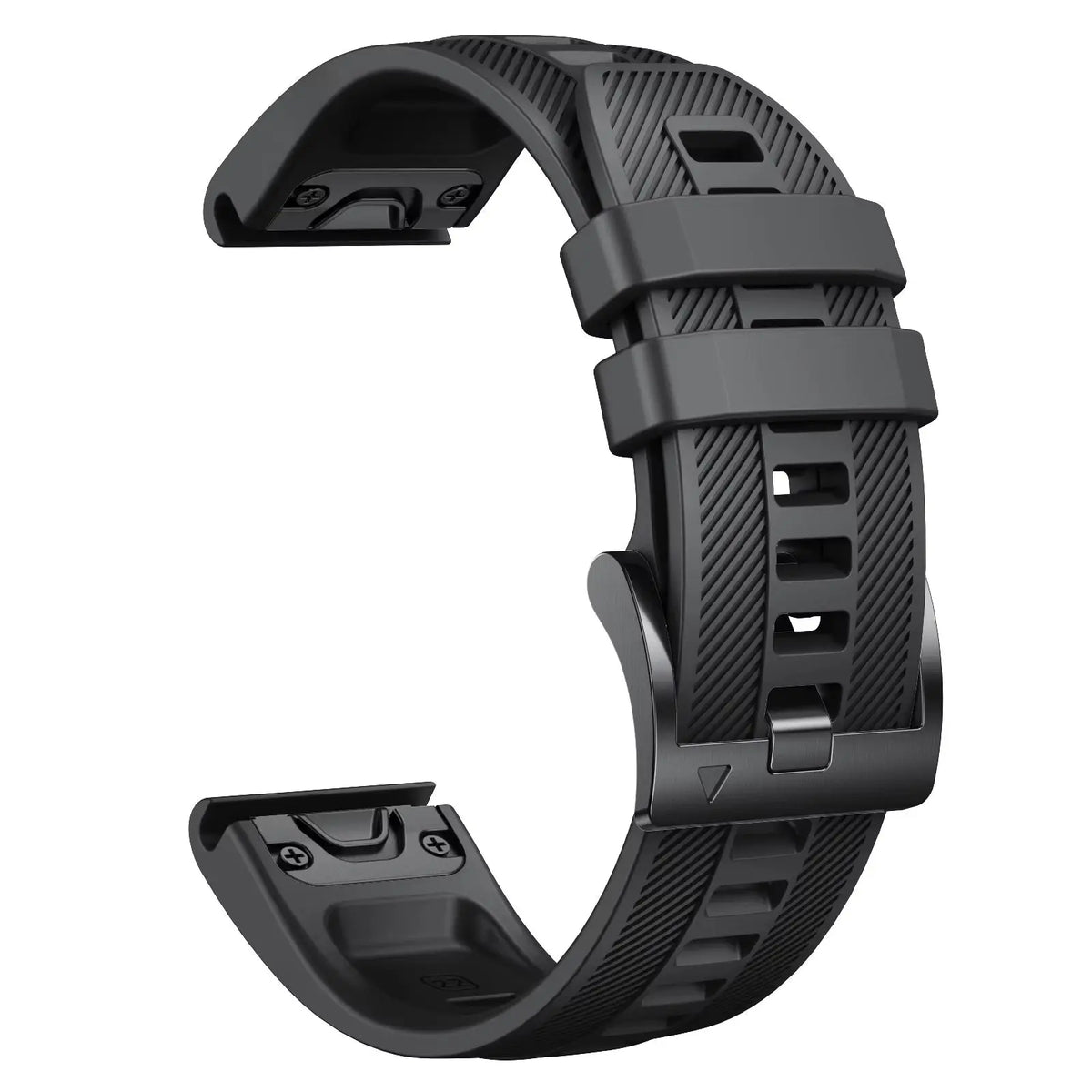 Sisu Grain Garmin Fenix silikoniranneke pikakiinnityksellä, musta, 22 mm HM Koru