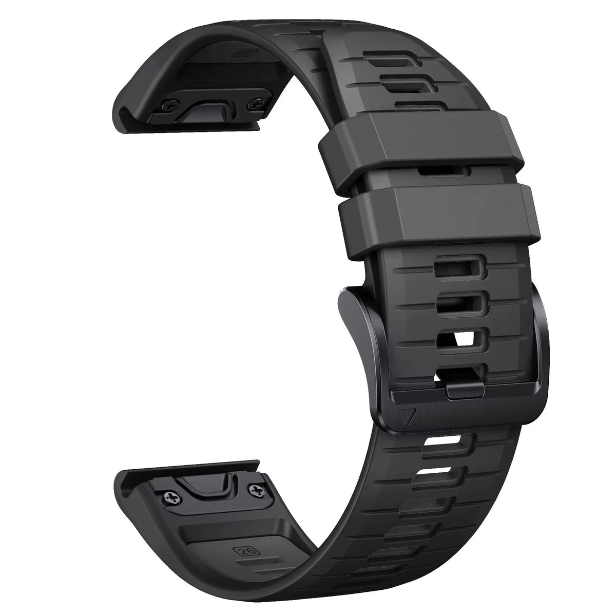 Sisu Scala Garmin Fenix silikoniranneke pikakiinnityksellä, musta-harmaa, 22 mm HM Koru