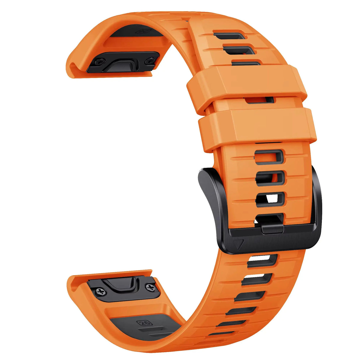 Sisu Scala Garmin Fenix silikoniranneke pikakiinnityksellä, oranssi-musta, 22 mm HM Koru