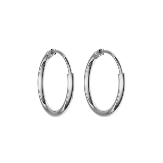 Valkokultaiset korvarenkaat 14k